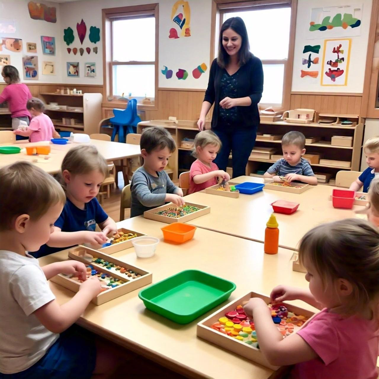 A montessori class